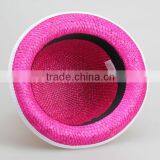 2015 Factory In-stock Natural Round Straw Hat 56cm For Adults Fedora Hat Sraw Hat for Mens Red /blue/green/rose thumbnail-5