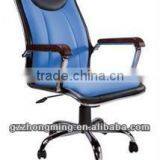 Modern High Back Swivel Leather Office Executive Chair With Wood Armrest XX-091 Quality Choice thumbnail-1