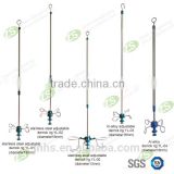 Hospital Medical Infusion Support Transfusion IV Pole Stand for Bed