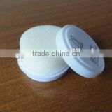 5 star hotel white round sponge and plastic disposable hotel shoe polisher