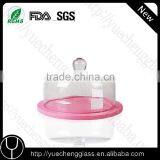 Red Color Clear Glass Cake Dome,Glass Cake Cover thumbnail-6