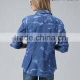 High Quality Garment Factory Wholesale Extra Long Shirt Dress Long Sleeves Wholesale Button Down Maxi Long Denim Dress thumbnail-6