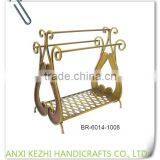 LC-84049 Bathroom Wrought Iron Metal Floor Standing Towel Rack thumbnail-4