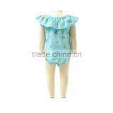 Summer 2016 Cotton Knit Aqua Gold Dots Romber Design for BBaby Girl thumbnail-3