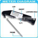 Digital Food Thermometer Cooking Stainless Steel Foldable Probe Meat Turkey BBQ thumbnail-4