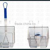 Regular Steel Wire Grill Basket With Single Front Hook and Plastic Coated Handle thumbnail-2