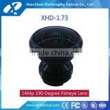 fixed 1/2.3 inch f2.0-2.4 1.73mm m12 fisheye lens for mini camera