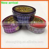 Fashion design colored cosmetic tin box