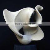 Modern Abstract Art Statue White Marble Stone Hand Carved Sculpture for Garden