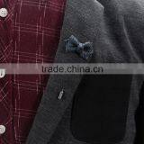 Men's Bow Tie Lapel Pin Handmade Bow Tie Cotton Red and White Boutonniere thumbnail-1