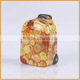 Travel Suitsase Design Ceramic Coin Bank for Kids in Money Boxes