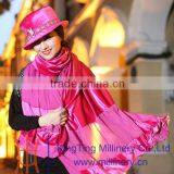 Victorian Velvet Satin Vintage Ribbon Bucket Floppy Church Millinery Hat Red thumbnail-4