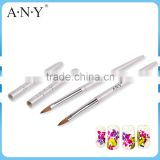 ANY Metal Handle 3D Acrylic Nail Brush/Professional Nail Art Brushes Manufacturer