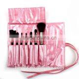 Hot Selling Synthetic Hair Wooden Handle Travelling Cruelty Free 7PCS Blue Makeup Brush Set thumbnail-5