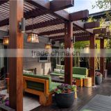 recycled backyard outside hollow composite wood decking wpc decking pergola carport