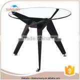 Modern Design Black Metal Frame High Quality Restaurant Dining Table