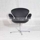 Arne Jacobsen Leather Rotatory Chair Swan Chair Full Leather Design thumbnail-2