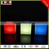 RGB Color Changing LED Cube / LED Cube Chairs / Light Glowing Cube Seat For Outdoor