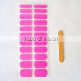 2016 New Design ODM Neon Pink Glitter Gel Nail Wrap Polish Fashion Shiny Nail Polish Strips Sexy Long Nails 22tips thumbnail-1