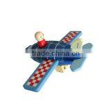 Coloured Playful Wooden Plane Toy thumbnail-4