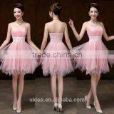 Purple Pink Champagne Violet White Sky Blue Off-shoulder Bridesmaid Dress Knee Length Prom Gowns Party Princess Ball Dress thumbnail-2