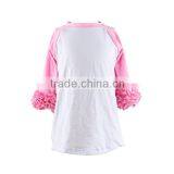 wholesale icing ruffle shirt children's boutique clothing ruffle t shirt new style top for girls