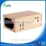 Wooden Qi Wireless Charger Transmitter Bluetooth Speaker + Alarm Clock thumbnail-3