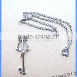 Kindom Hearts Sora Roxas Keyblade/Key Blade Three Wishes Pendant Charm Necklace thumbnail-1