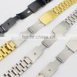 18mm 20mm 22mm 24mm Butterfly Buckle Watch Parts Solid Stainless Steel Band thumbnail-2