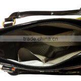 2016 Fashion Shiny PU Handbag With Rose in Stripes Print thumbnail-4