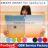 Leather Case and Back Case for Ipad 2 3 4 Folding Magnetic Leather With Sleep/Wake up Function Multi Colors