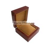 single wooden watch box with luxury pillow