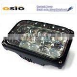 5' Square Headlight With Big Lens 8V-36V 45W(15 LEDs ) High Powe LED LIGHT LED BEAM