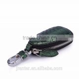 Wholesale OEM smart zipper around car key walelt case python snakeskin leather car key holder