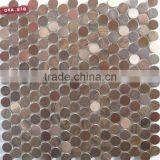 metal mosaic penny round wall tile