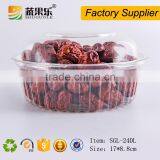 Customized Disposable Plastic Food Packaging Round Box With Lid 600g thumbnail-1