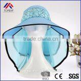 Travel Sun Hats For Women Chiffon Cape thumbnail-1