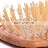 High Quality Large Paddle Natural Bamboo Hair Brush / Cushion Bamboo Hair Brush thumbnail-2