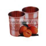 Drinking Water Copper Mugs Set Indian Ayurveda Copper Pitcher Mug thumbnail-3