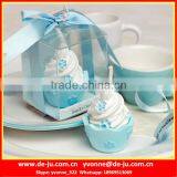 Wedding Door Gift Small Cream Cake Shaped Fake Candles thumbnail-1