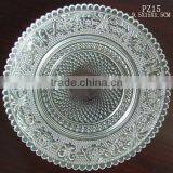 Clear Glass Dinner Plate With Pattern thumbnail-1