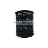 Round Black Metal Mesh Modern Pencil Holder Pen Stand thumbnail-2