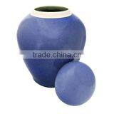 2015 Nice New Model Pure Blue Ceramic Urn High Quality Low Price thumbnail-2