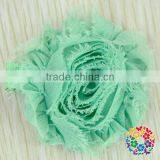 Hot Sale Orange Rose Flower With Clip , Wholesale Supply Chiffon Flower , Beautiful Shabby Flower With a Clip thumbnail-2
