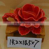 Factory Direct Ceramic Flower Shape Napkin Ring With Candle Holder thumbnail-1