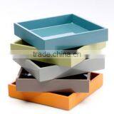 Multicolor Square Decorative Wooden Tray, thumbnail-1