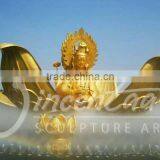Outdoor Decoration Large Metal Sculptures Buddha Statues Waterfall thumbnail-3