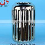 Quality Home Decor Plating Silver Ceramic Vase thumbnail-2