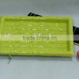 Newest Green Bamboo Design Decorative Ceramic Plates thumbnail-1