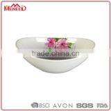 Houseware Factories Supply Plastic Flower Print Large Melamine Boat Shaped Bowl thumbnail-1